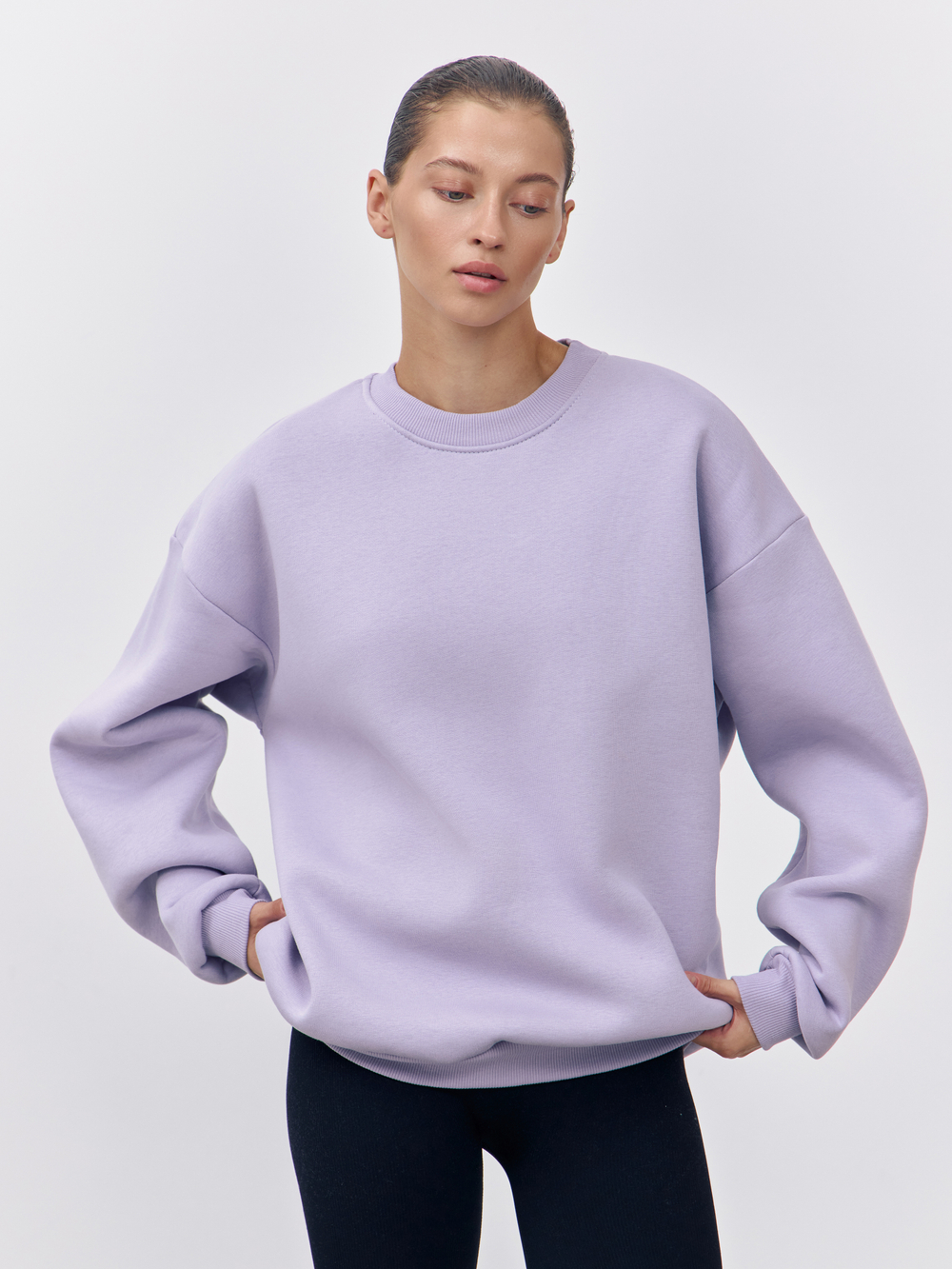 Свитшот (с начесом) Сиреневый