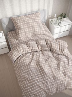 Постельное белье поплин Сказка "Анна" 1,5-сп Наволочка 70х70 см 1 шт Простынь 150x215 см Пододеяльник 145x215 см