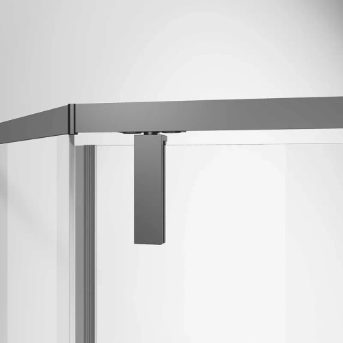 Душевое ограждение распашное Vincea Slim-N 900х900х1950 мм, профиль оружейная сталь, 6 мм, EasyClean
