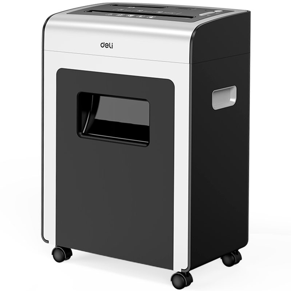 Шредер Deli, 4 уровень секретности (3х15мм), 10 листов, 21 литр