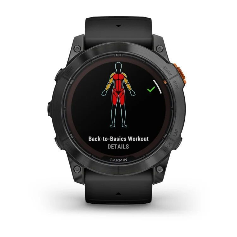 Умные часы Garmin Fenix 7X Pro Solar Edition Титановый угольно-серый корпус с DLC-покрытием и черным ремешком