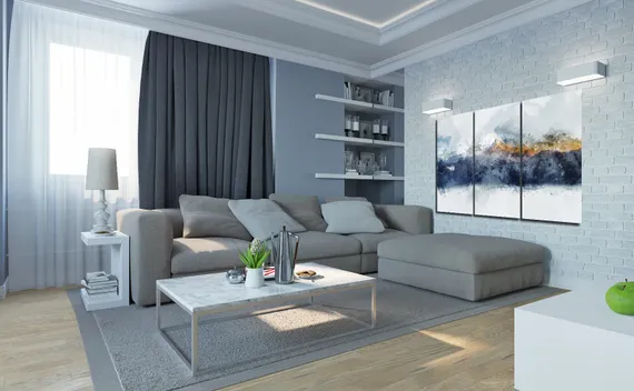 Модульная картина "Горные хребты в утреннем свете"