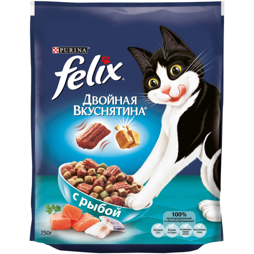 Сухой корм Felix Двойная вкуснятина  для кошек