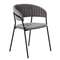 Стул Turin темно-серый с чёрными ножками