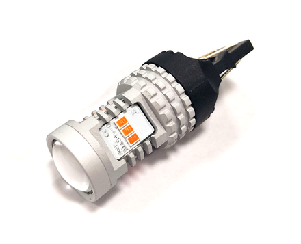 Светодиодная лампа W21/5W 7443-3020-14SMD без полярности, со стабилизатором (красный), 1шт
