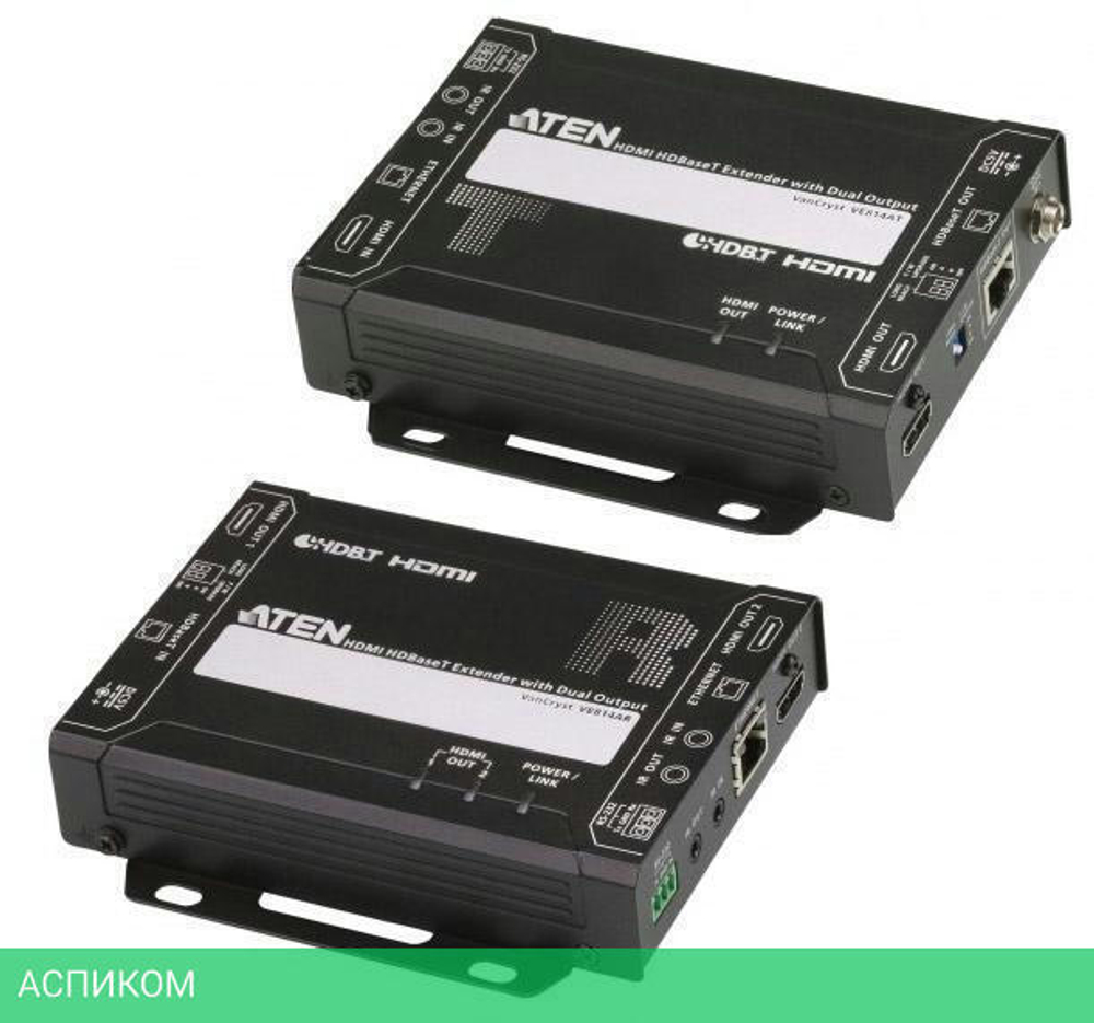 Комплект удлинителей Aten VE814A 4K (VE814A-AT-G)