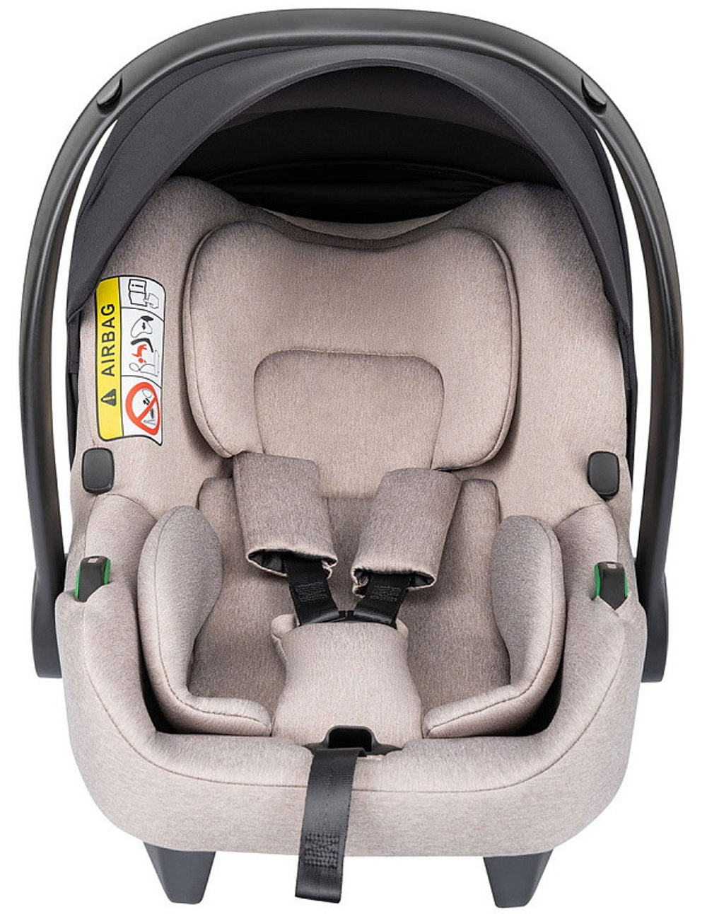 Детская коляска Indigo Mio Eco 3 в 1 с автокреслом Avionaut Cosmo Beige 05 черная кожа+шалфей кожа