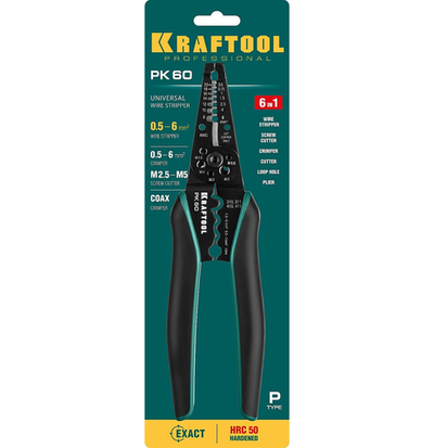 KRAFTOOL PK-60, 0.5 - 6 мм2, многофункциональный стриппер (22658)