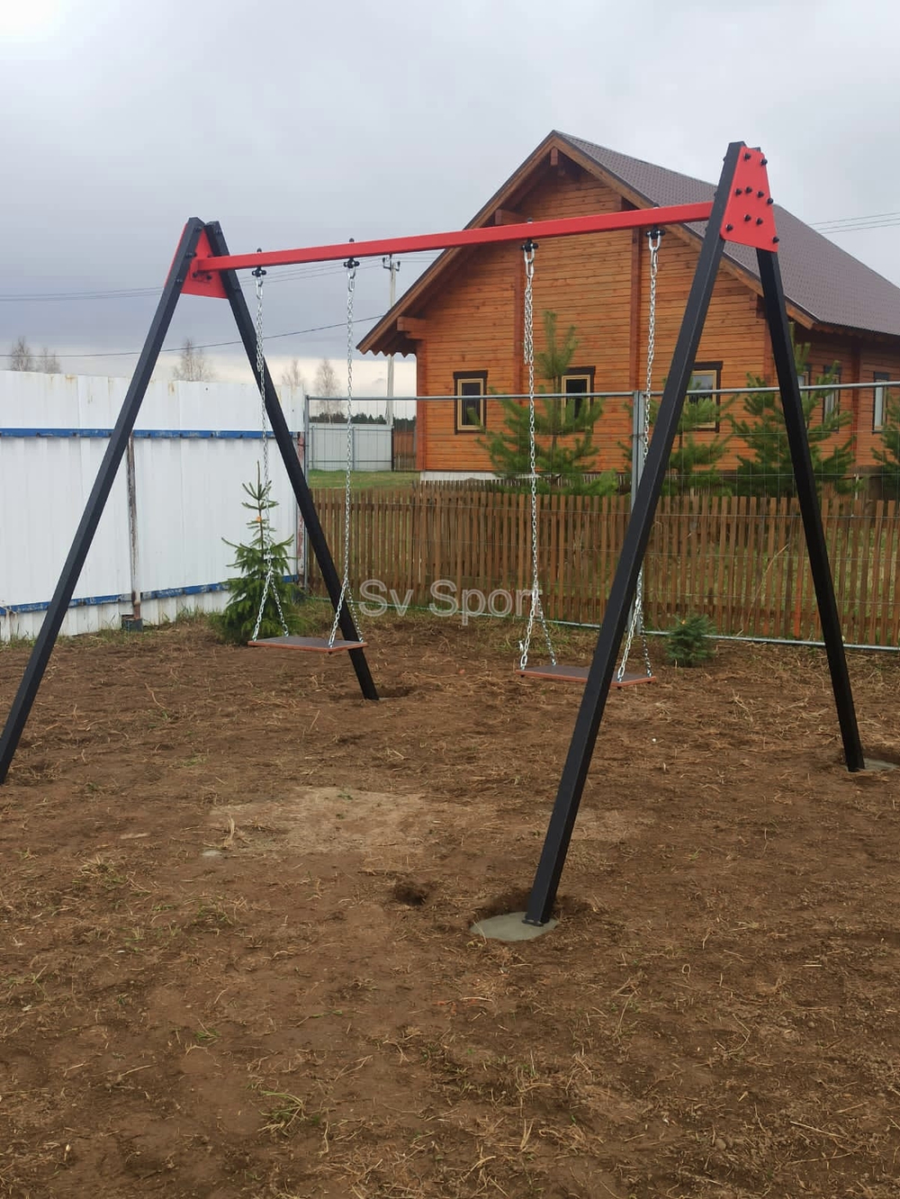 Монтаж уличных качелей Sv Sport