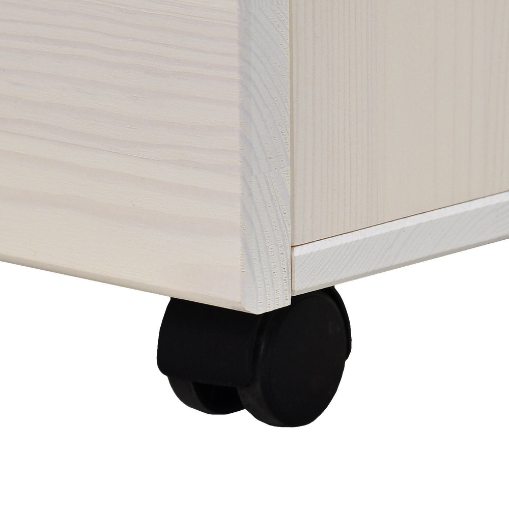 Тумба офисная на колесиках Мадейра, под стол с ящиками, из массива дерева