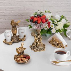 Держатель для салфеток Птичка Бронза