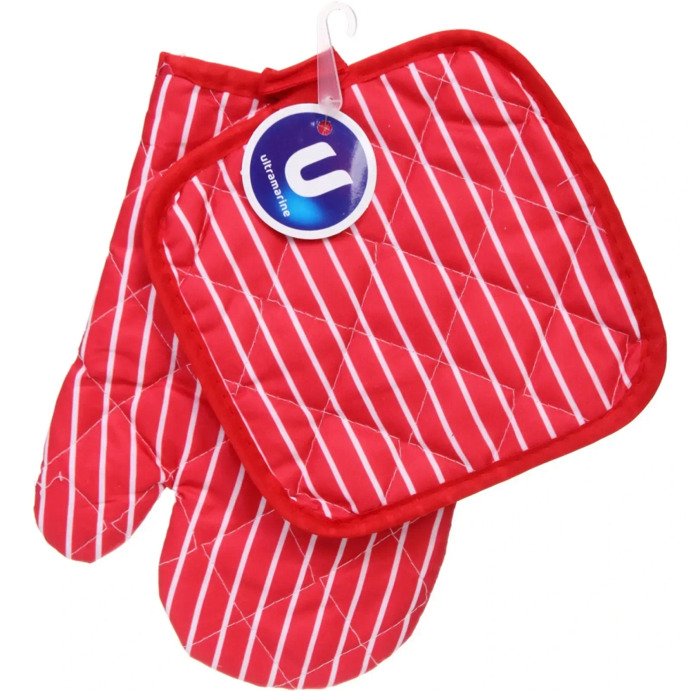 Прихватка в наборе варежкой «Патио», цвет красный