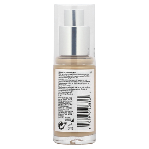 Revlon, Illuminance, тональная основа для ухода за кожей, 117 светло-бежевый, 30 мл (1 жидк. унц.)