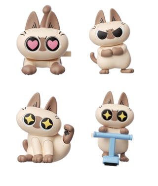 Рандомная фигурка Blind Box TOPTOY Siamese Cat Azuki San Moving
