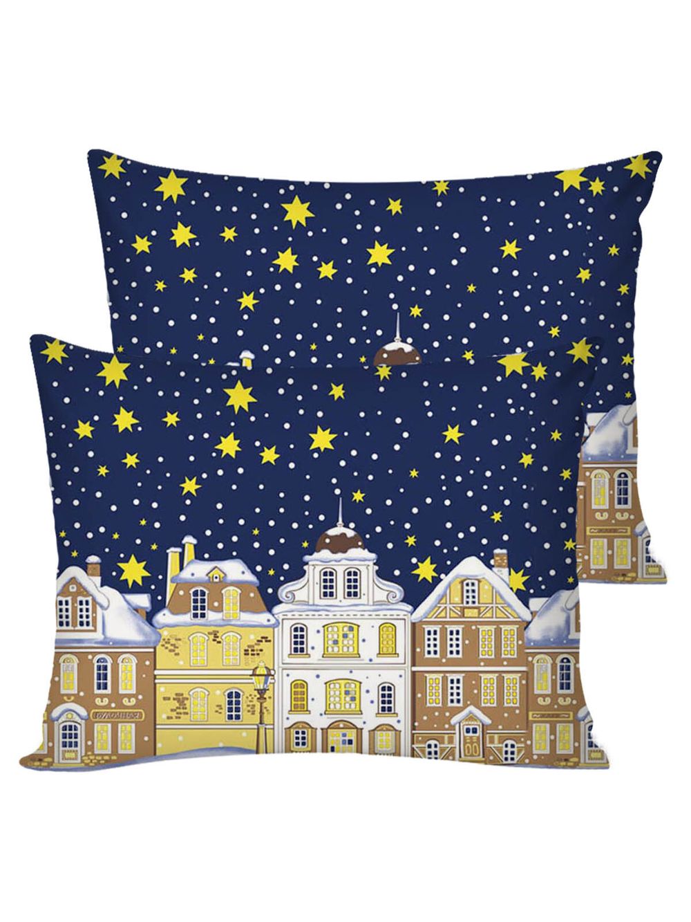 Постельное белье Сказка "Зимняя сказка" 2-спальный   наволочки 50х70 2шт Простынь на резинке 160х200 см  Пододеяльник 175х215 см