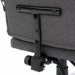 Кресло офисное CROMEX (КРОМЕКС) "Chill MS-005", с функцией вибромассажа, подножка, ткань, серое, 532959