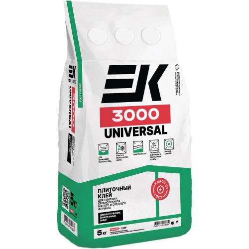 Клей универсальный для плитки ЕК 3000 Universal (5кг)
