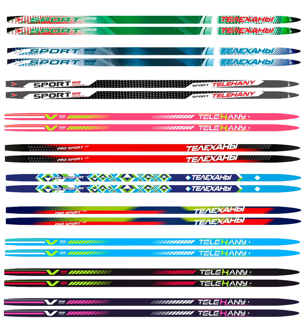 Лыжи спортивно-беговые пластиковые Телеханы