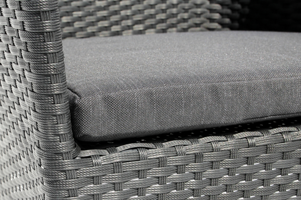 Стул Garden Story Аскер (ротанг черный,подушка темно-серая) штабел.