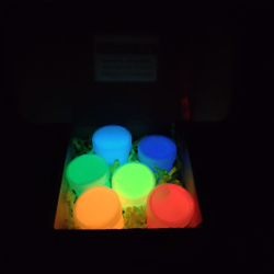 Набор светящихся в темноте акриловых красок AcidColors Luminescent для творчества 6 цветов х 20г (120г)
