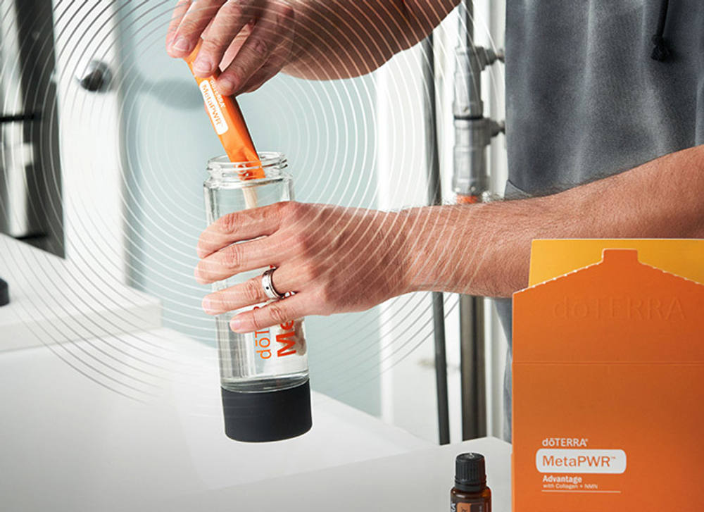 doTERRA MetaPWR Advantage (лимонно-апельсиновый) с коллагеном + NMN, 30 саше