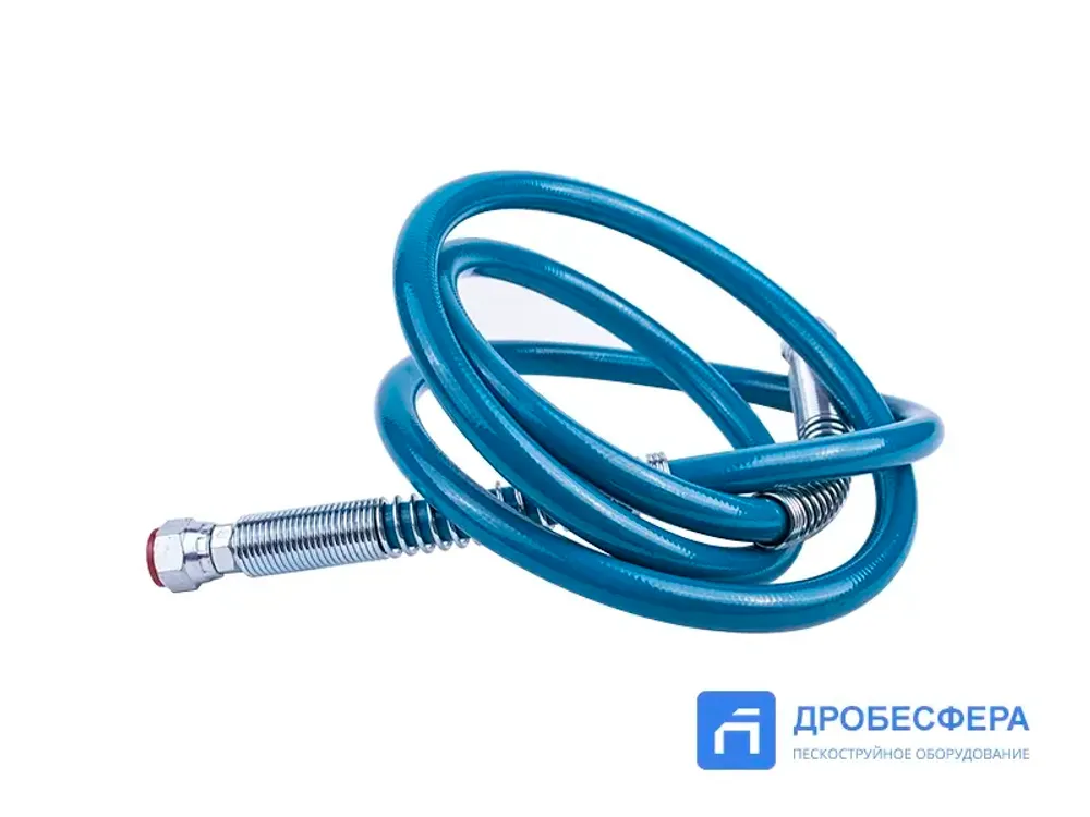 Шланг для окрасочного аппарата 250 бар 1.8 метра 1/4" бирюзовый арт. DP-637H05-1.8
