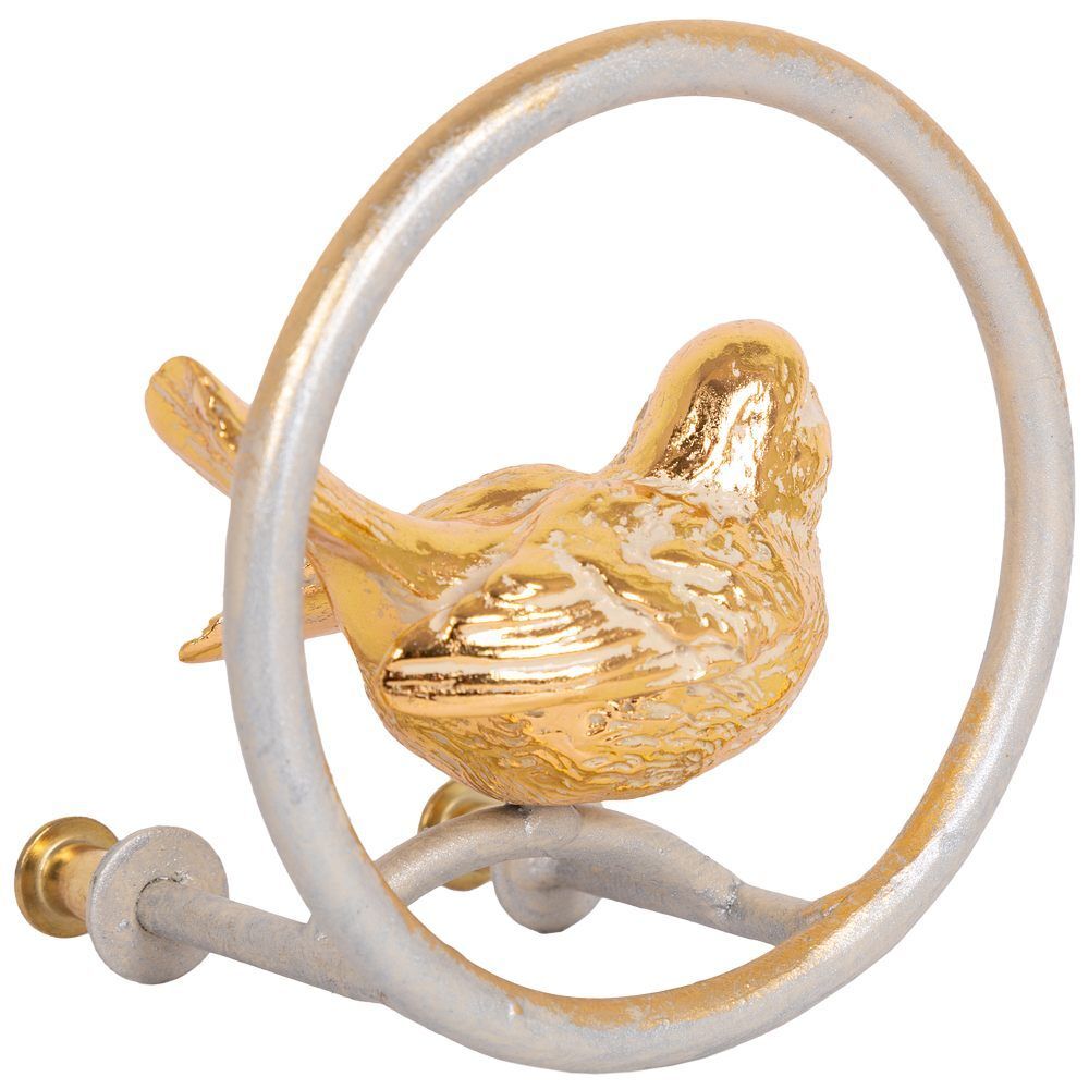 Ручка скоба мебельная Птичка Терра круглая правая Айвори