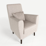 Кресло мягкое Грэйс D-1 (Светло-бежевый) на высоких ножках с подлокотниками в гостиную, офис, зону ожидания, салон красоты.