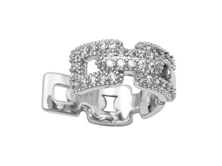 Кафф "Цепь" 6мм со стразами