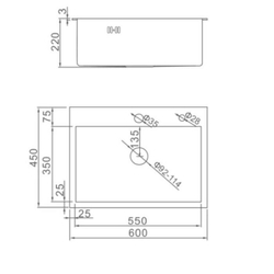 Мойка врезная Aflorn AF96045F 600*450 3.0*220 с сифоном, графит