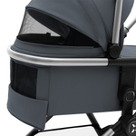 Коляска Agex Life 3 в 1 хромированная рама с автокреслом i-Team ATG080 Grey ALG590 Chrome Grey (Серый)