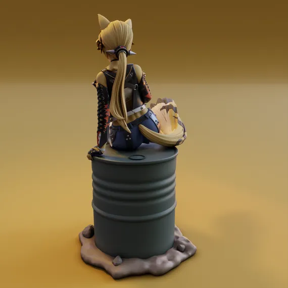 Pulchra on a barrel - Zenless Zone Zero