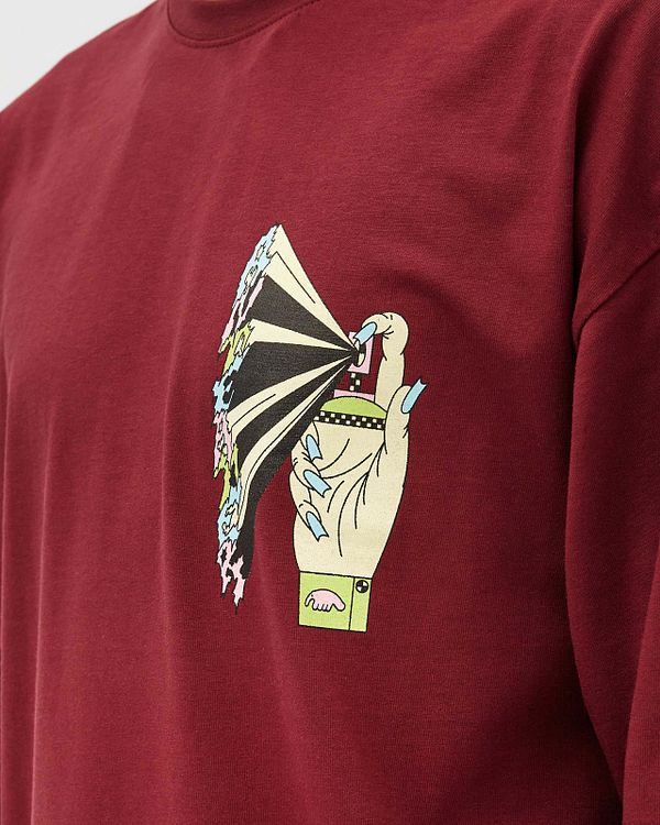 Лонгслив Long093 Handspray бордовый - фото 5