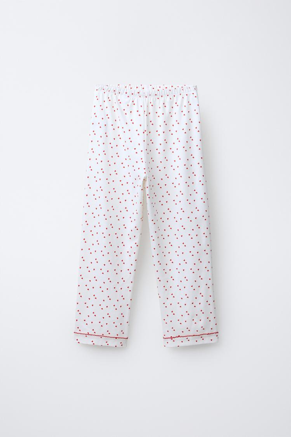 ZARA ПИЖАМА С ПРИНТОМ «СЕРДЦА», ЭКРЮ