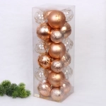 Набор шаров «Wonderful highlights» 8 см + 10 см (24 предмета), Шампань