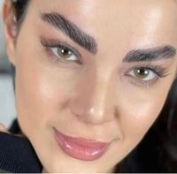 Зеленые линзы для темных и светлых глаз Medium leaf