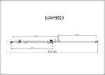 Душевая дверь Como-N VDS-4CN160CLB, 1600, черный, стекло прозрачное