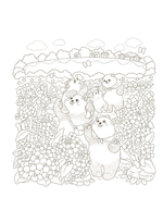 Panda Family's Four Seasons. Coloring Book