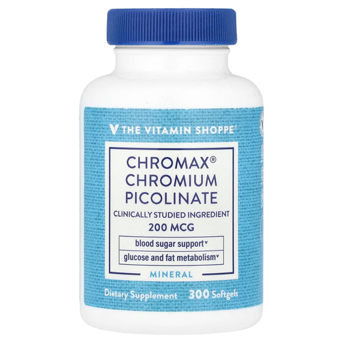 The Vitamin Shoppe, Chromax® пиколинат хрома, 200 мкг, 300 мягких таблеток