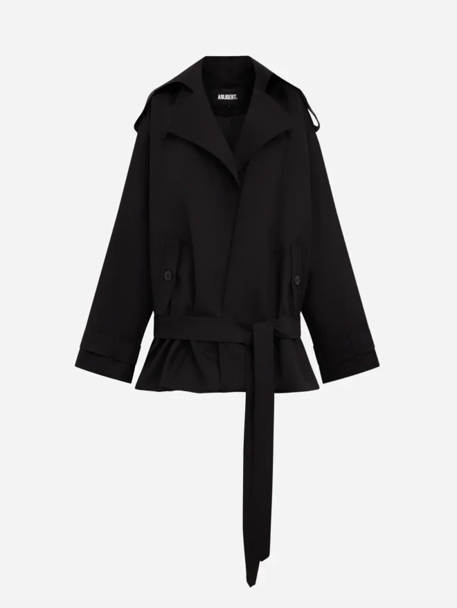 Тренч-трансформер черный