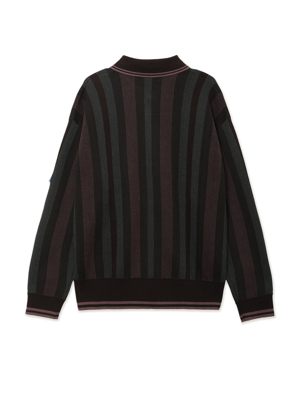 Мужской Свитер-поло Zip-up Striped