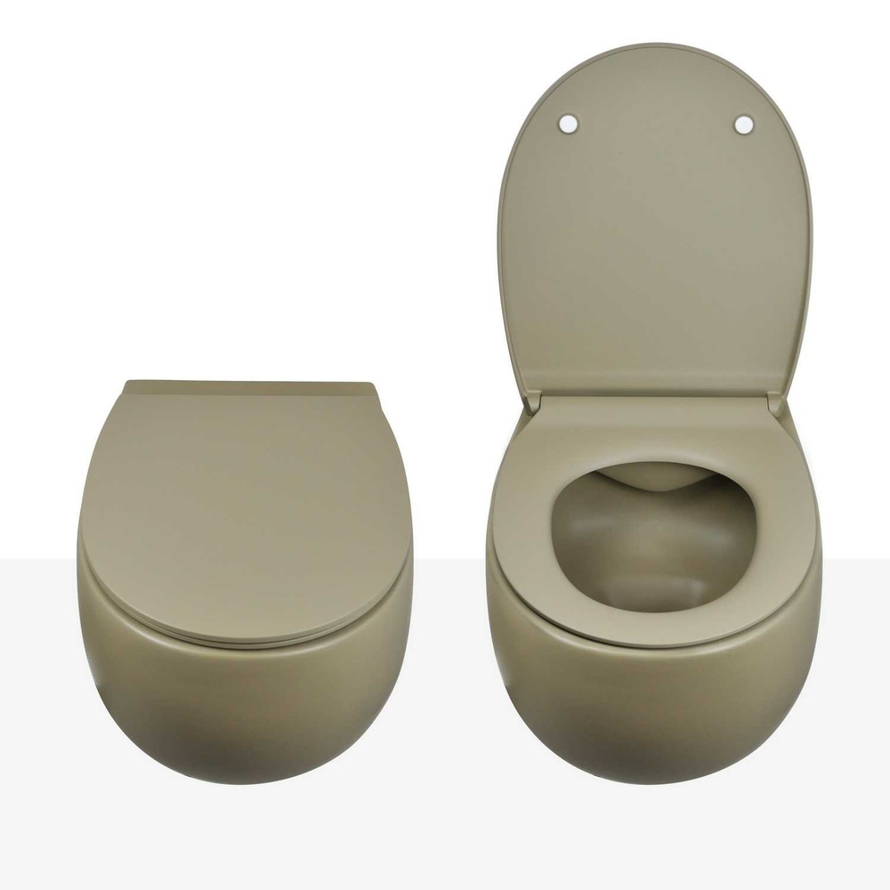 Унитаз подвесной AeT Dot 2.0, с креплениями, цвет горчица