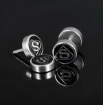 Мужские серьги "Супермен" из стали с эмалью Steelman 86773