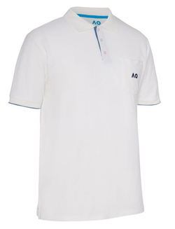 Мужское теннисное поло Australian Open Polo Pocket AO Logo - cream