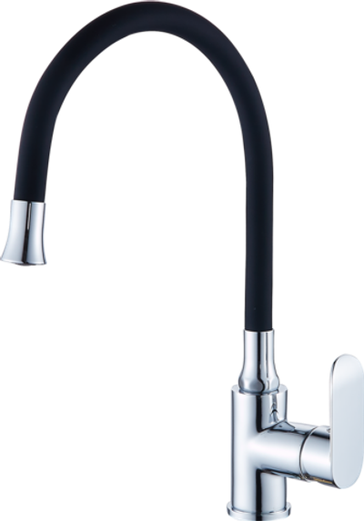 22021-C Смеситель од. для кухни (ЧЕРНЫЙ) "GANZER" (10/1шт)