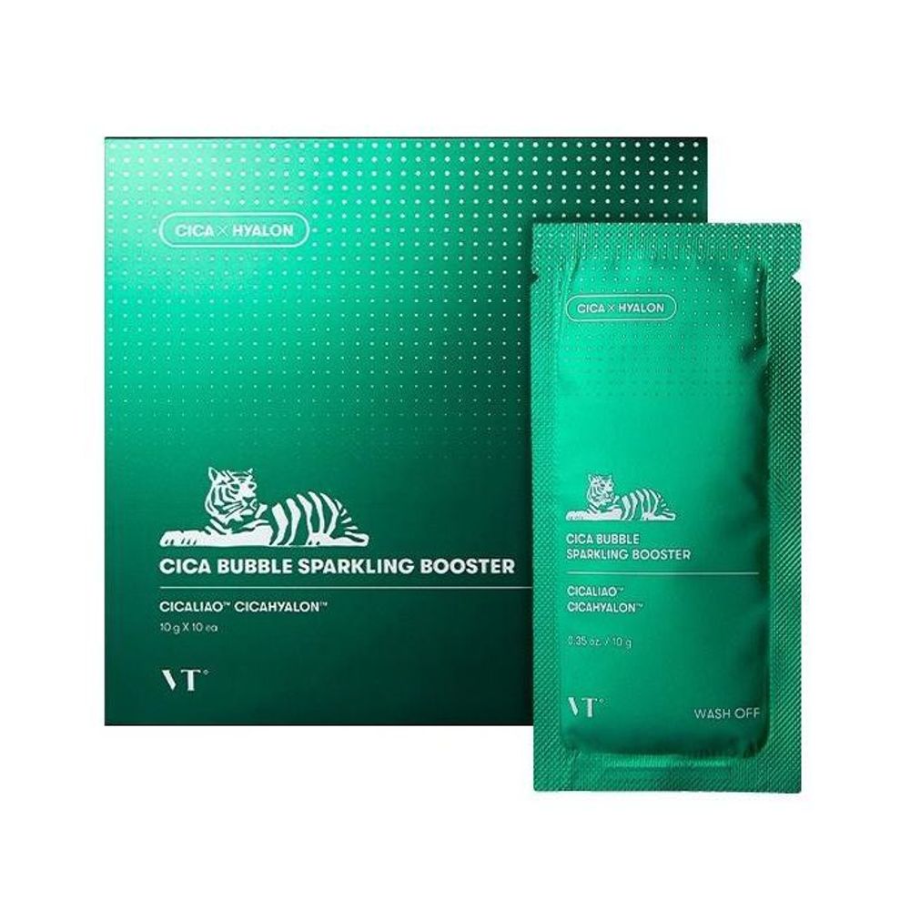 VT Cosmetics Cica Bubble Sparkling Booster успокаивающая пузырьковая маска с центеллой