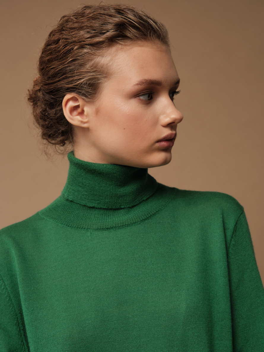 J0215 Джемпер женский, зеленый dbr (M)