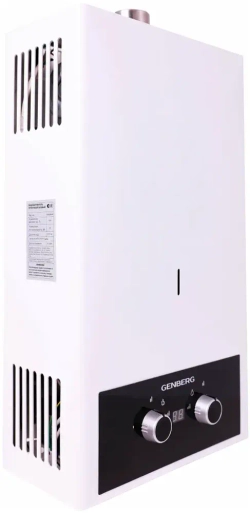 Проточный газовый водонагреватель GENBERG 410.01 турбо 10 л.+труба ф60