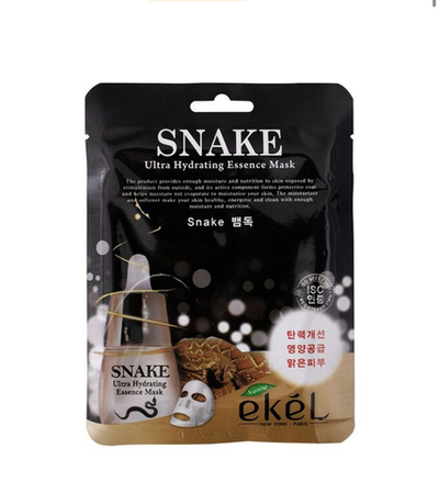 EKEL,Маска салфетка д/лица ЗМЕЯ 25мл.