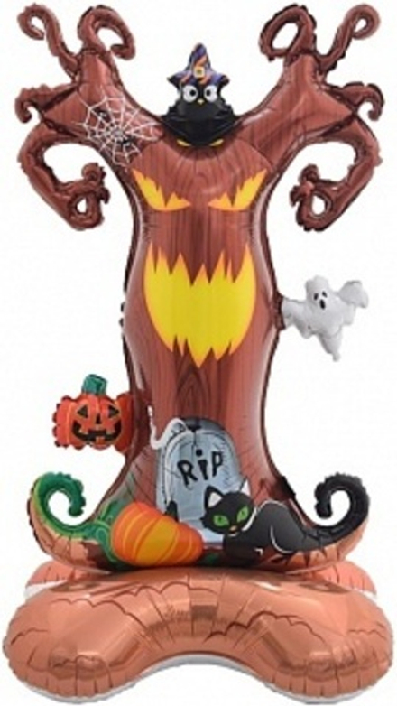 Шар 3D (58''/147 см) Фигура на подставке Дерево на Хэллоуин